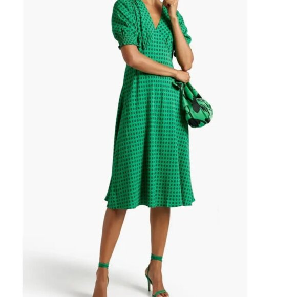 Diane Von Furstenberg Jemma Dress green size 16 NEW With tags! - Picture 2 of 8
